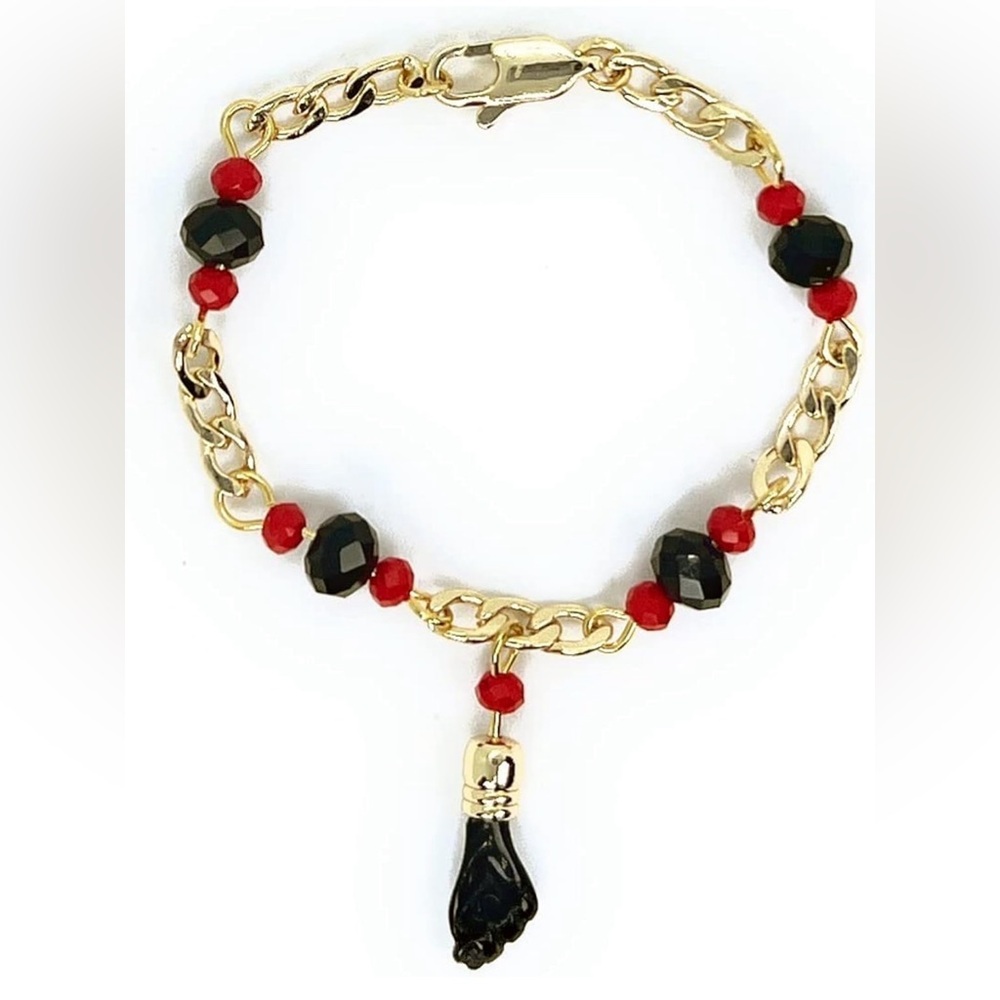 BLACK HAND LUCKY CHARM EVIL EYE BRACELETE 5" for Baby
